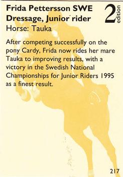 1995 Collect-A-Card Equestrian #217 Frida Pettersson / Tauka Back